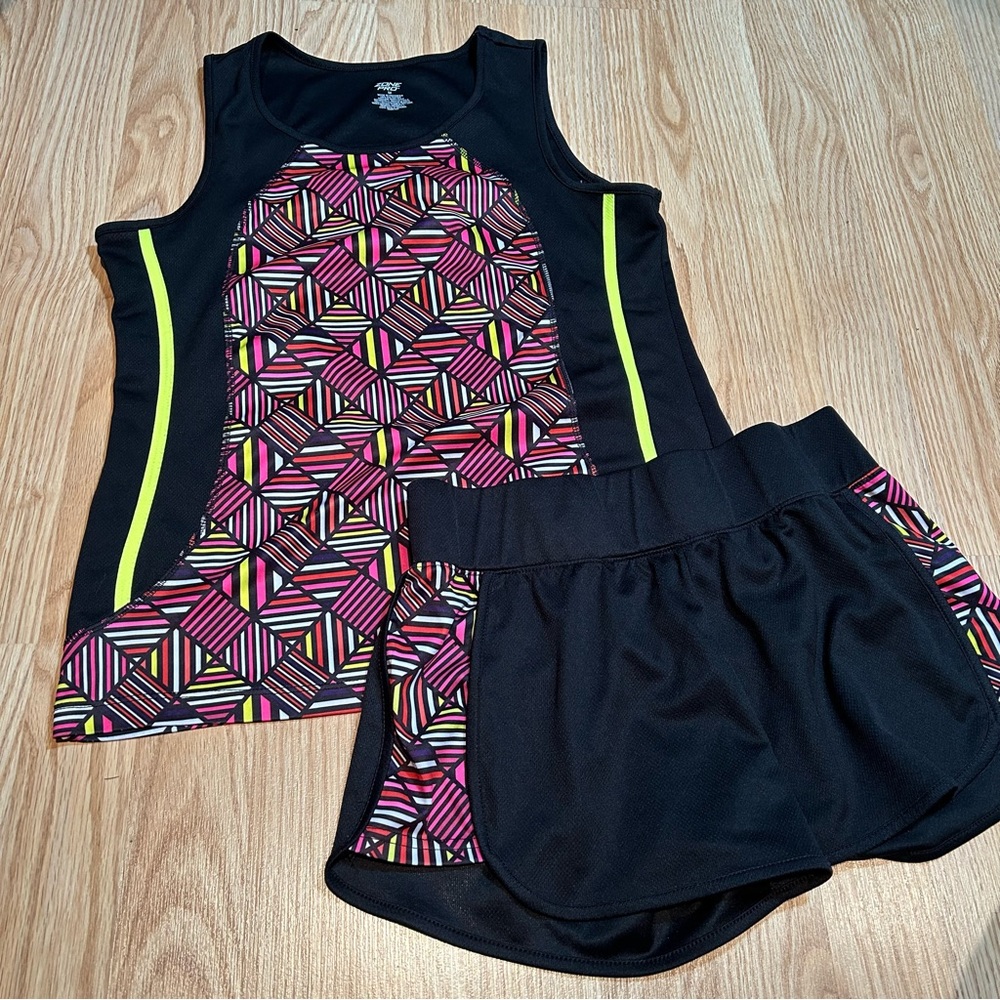 Zone Pro athletic tank‎ shorts black set medium